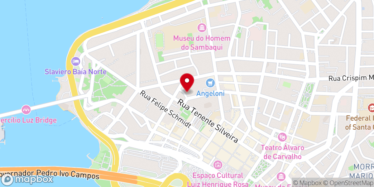 Map showing location of Igreja Santo Antônio
