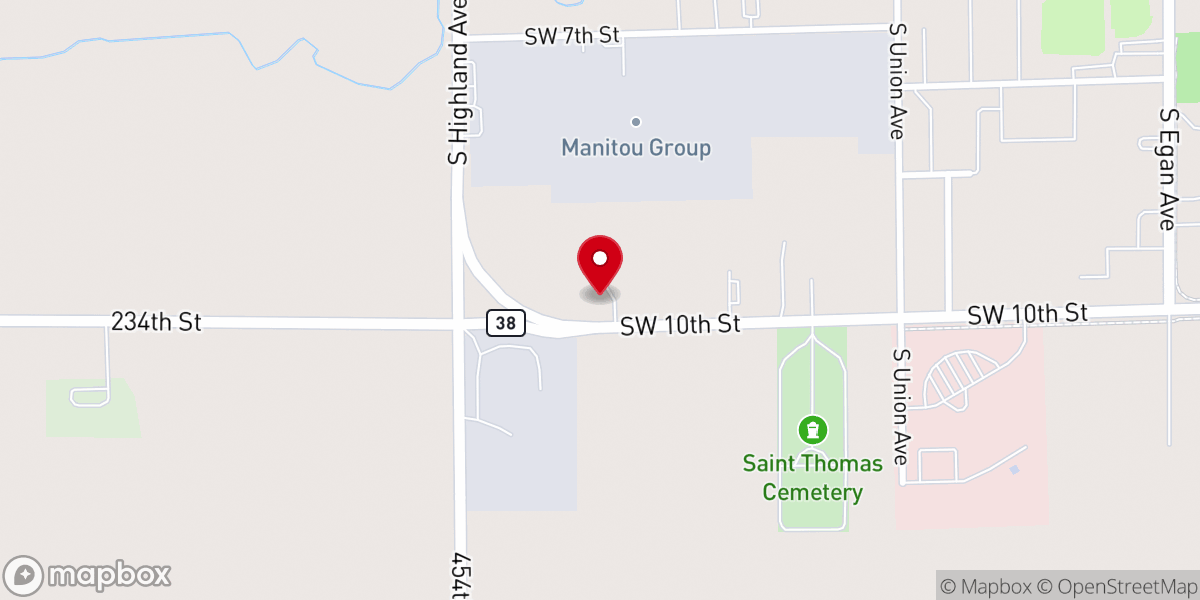 Map showing location of Abundant Life Church