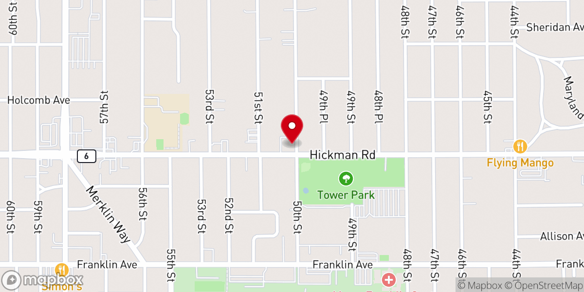 Map showing location of Redeemer Presbyterian Church (PCA)