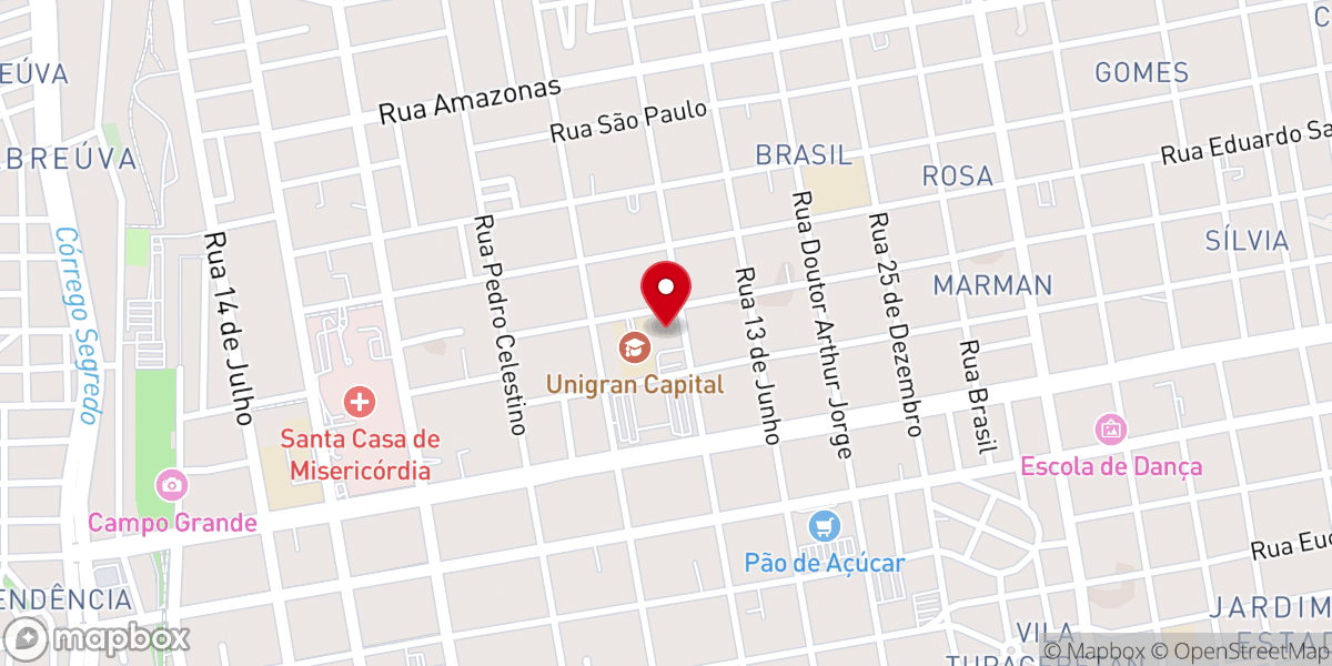 Map showing location of Quarta Batista de Campo Grande - MS