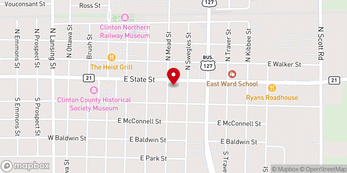 Map showing location of Community Christian Church