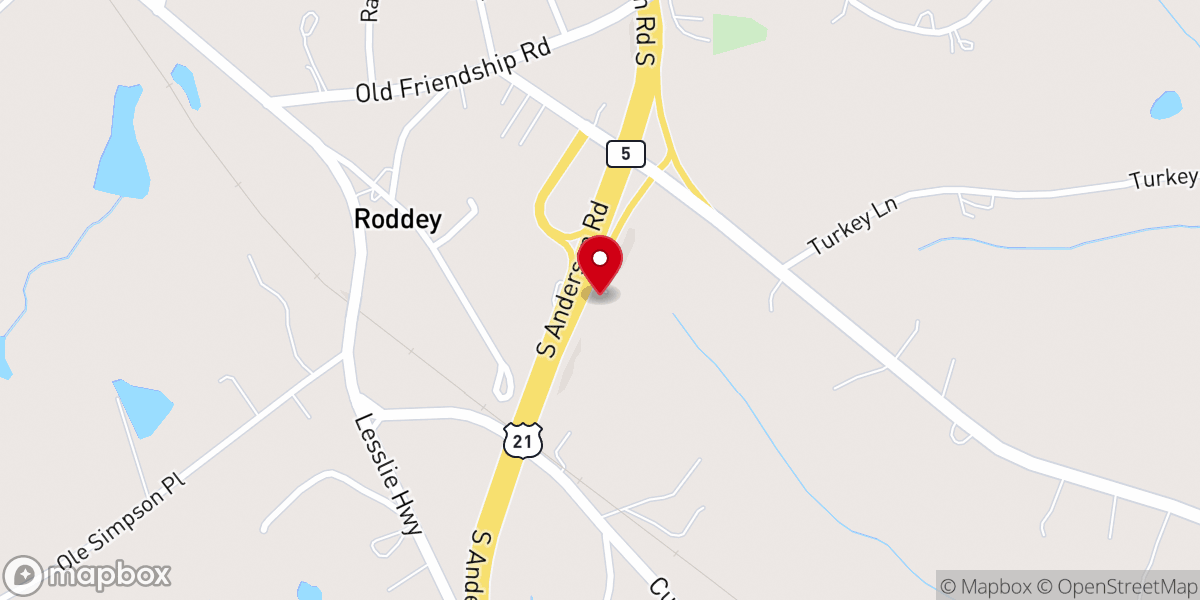 Map showing location of Lesslie Church of God