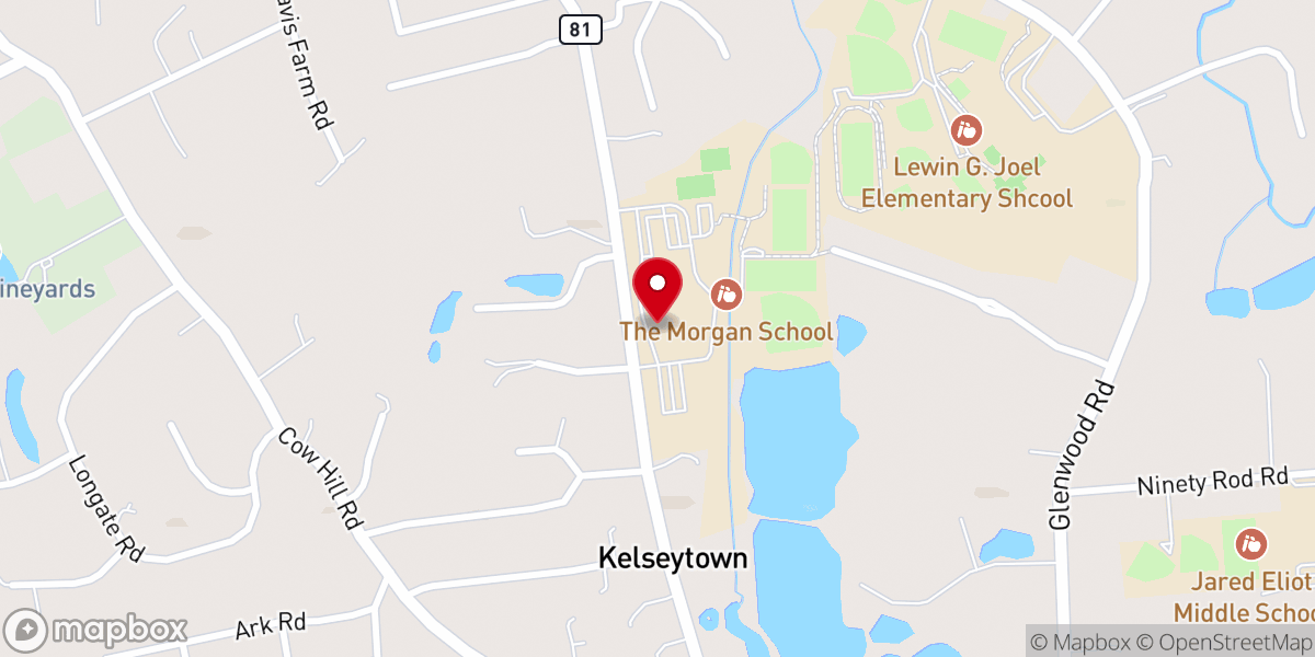 Map showing location of The Morgan School