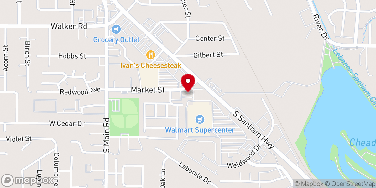 Map showing location of Christ Community Lutheran Church