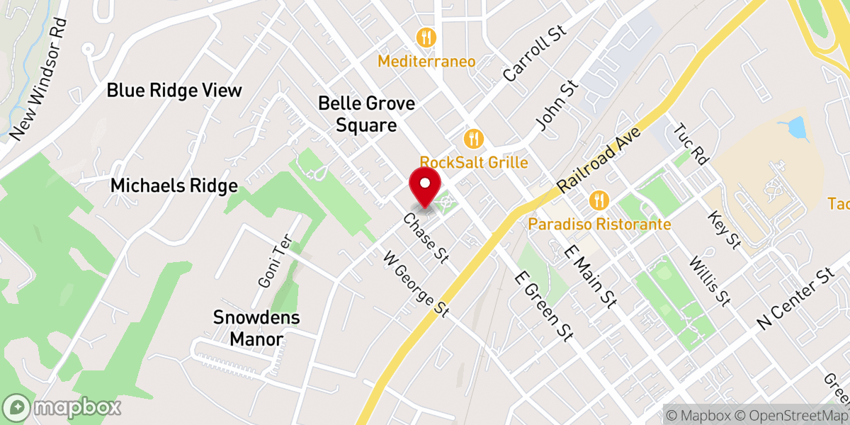 Map showing location of Westminster Church-Brethren