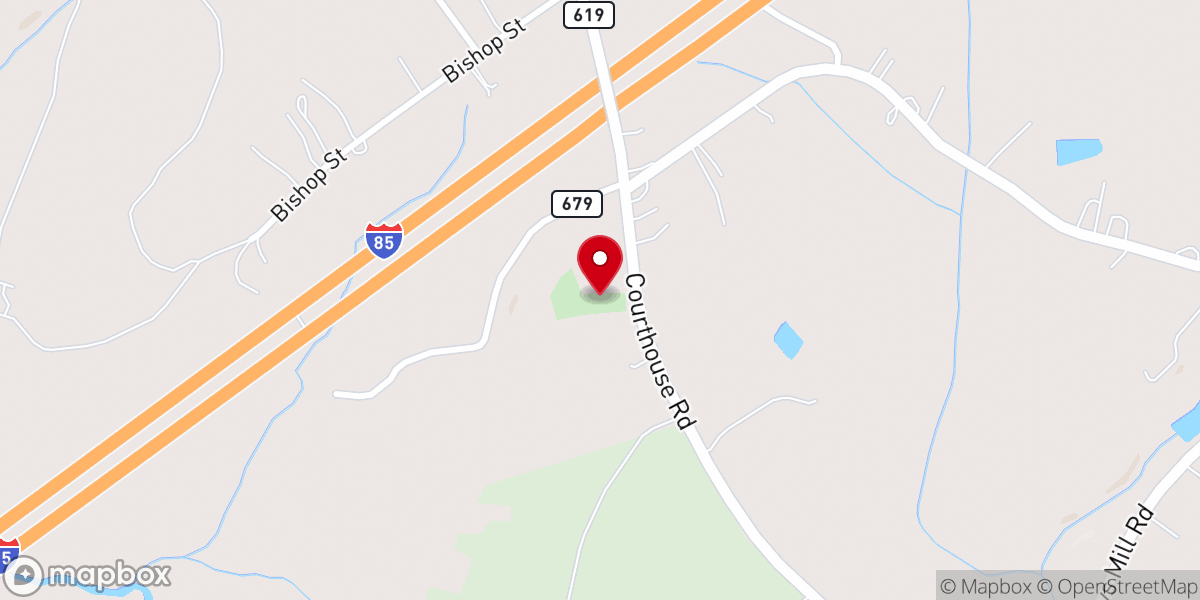 Map showing location of Mt Level Baptist Church
