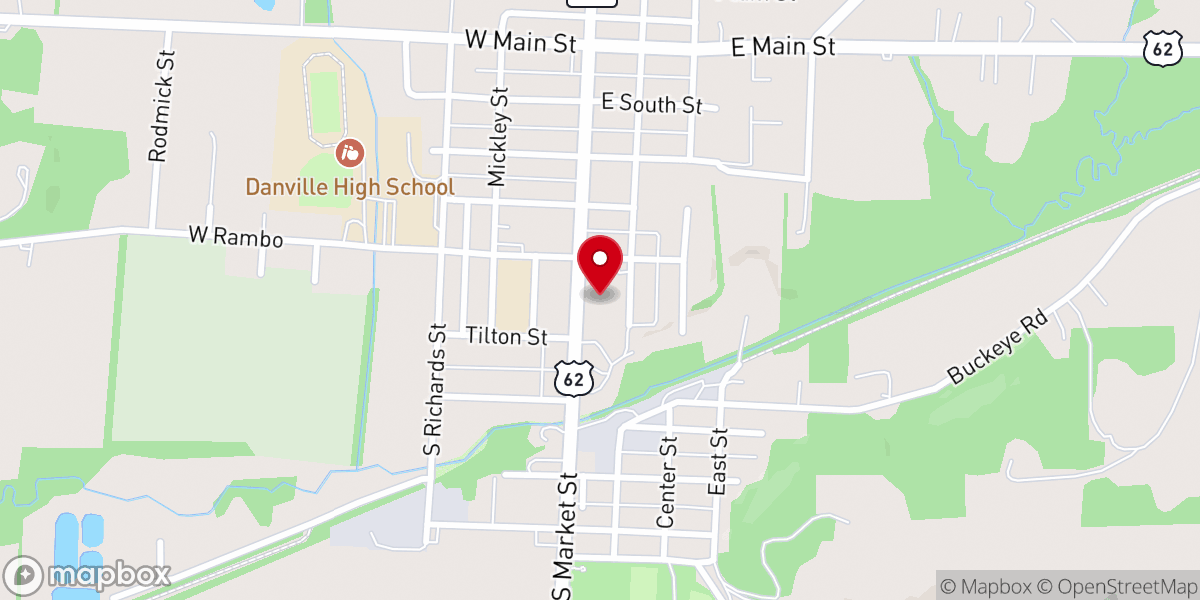 Map showing location of Danville United Methodist Church