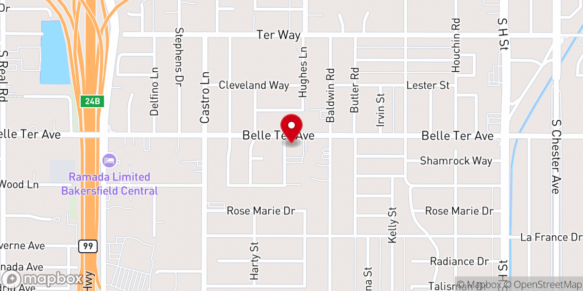 Map showing location of Redeemer Lutheran Church