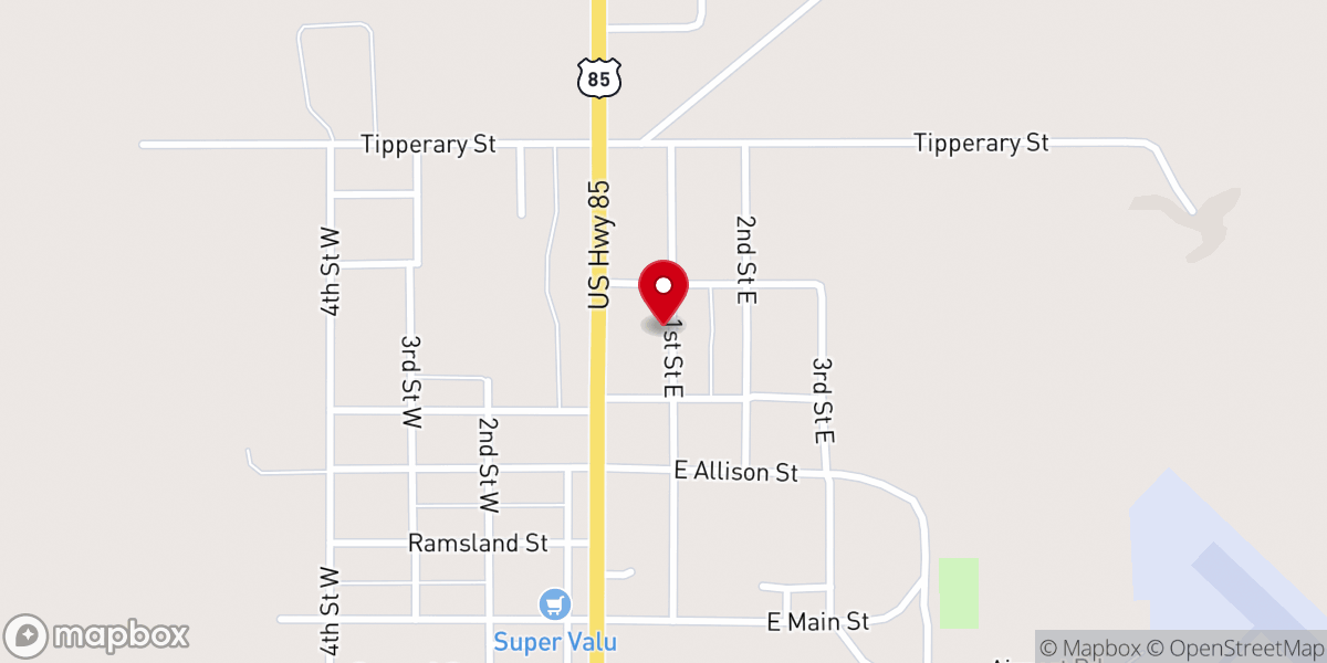 Map showing location of Buffalo Lutheran Parish