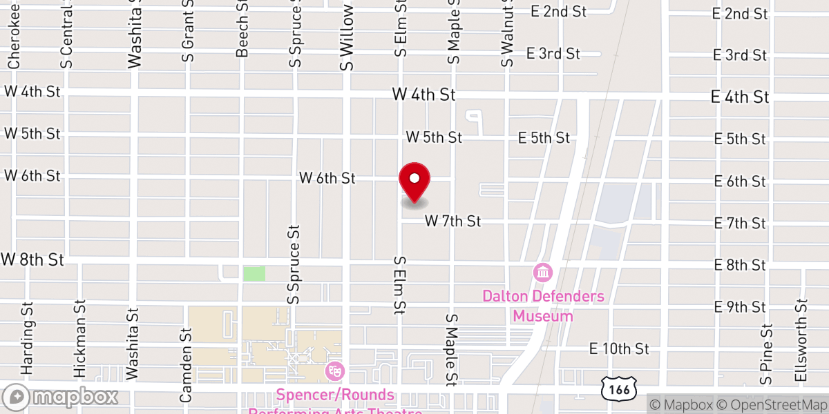 Map showing location of Saint Paul's Episcopal Church