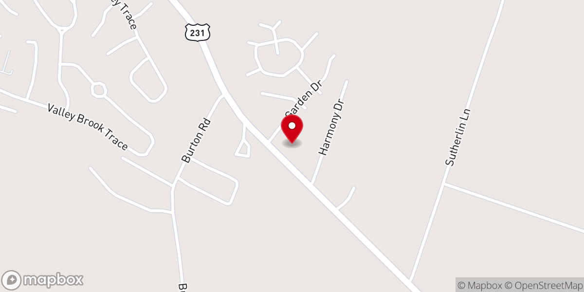 Map showing location of Abundant Life Church