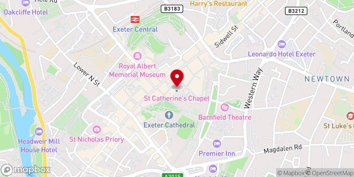 Map showing location of St Catherine's Chapel