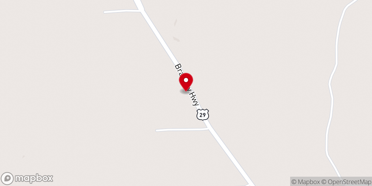 Map showing location of Brantley Assembly of God Church