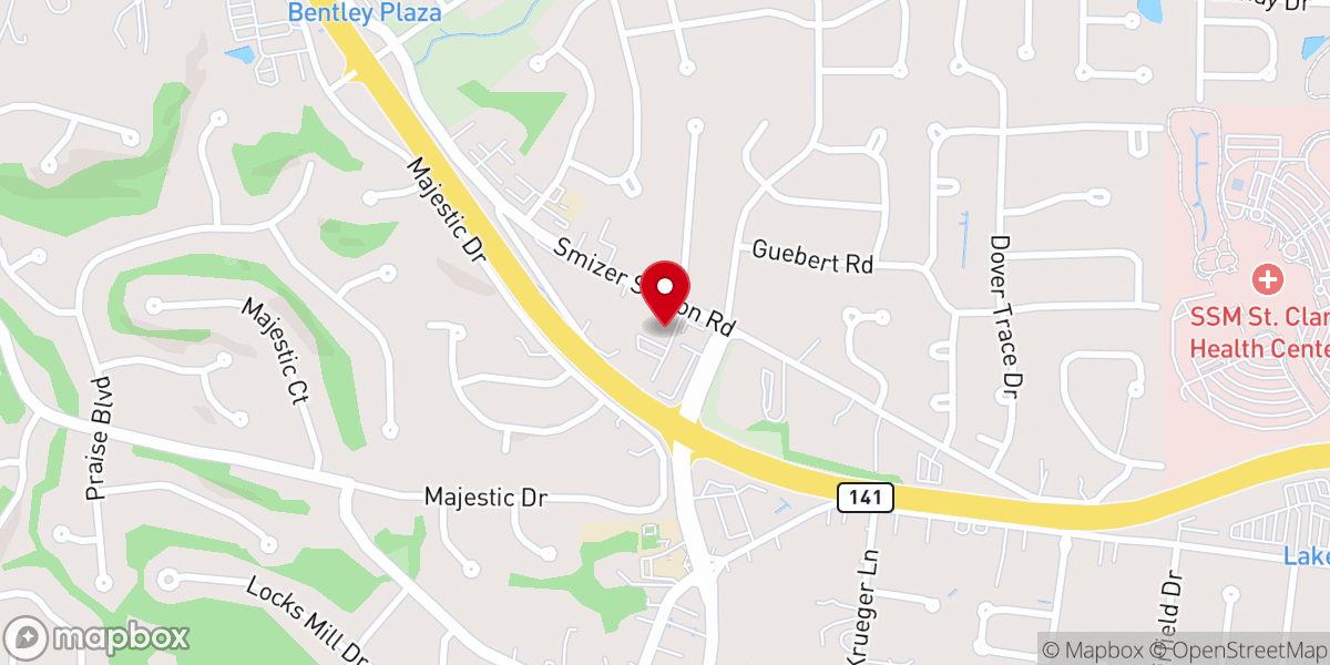 Map showing location of Sanctuary Fellowship St Louis