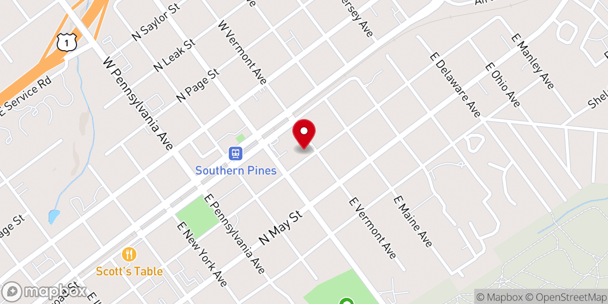 Map showing location of St. Anthony of Padua Catholic Church