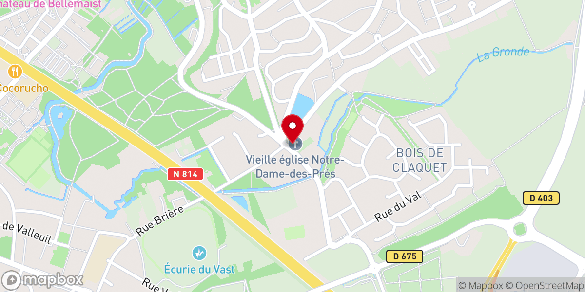 Map showing location of Église Notre-Dame-des-Prés de Mondeville