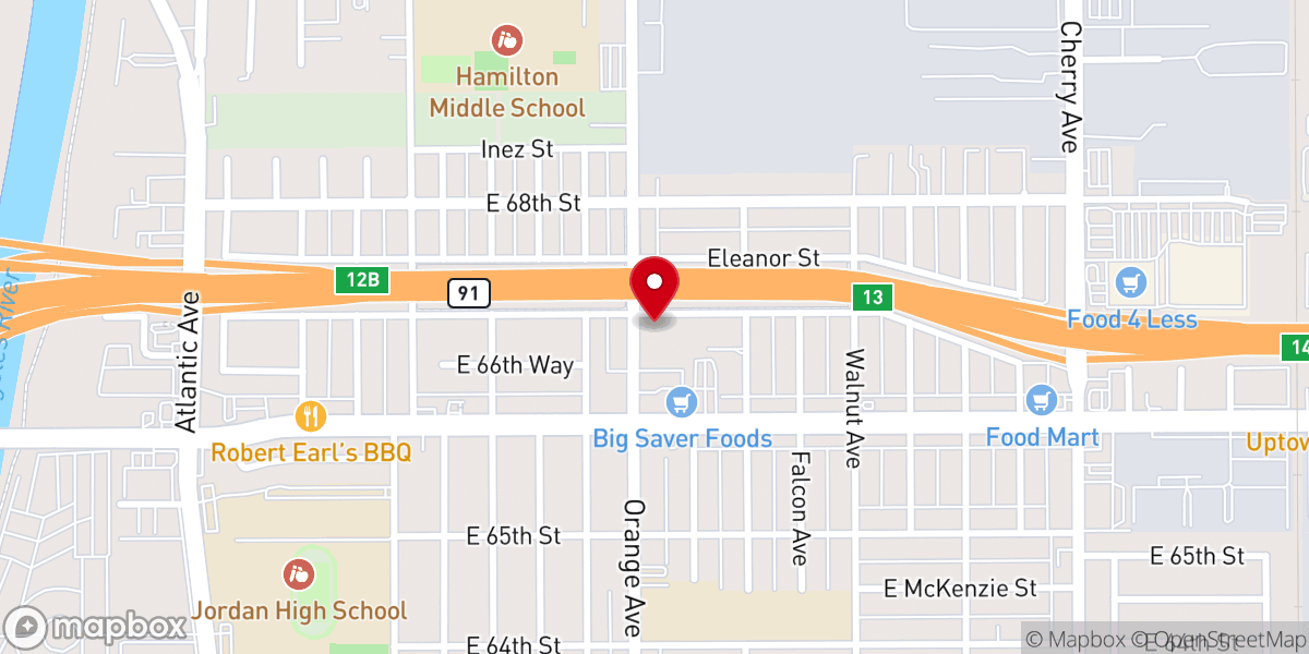 Map showing location of St John Lutheran Church