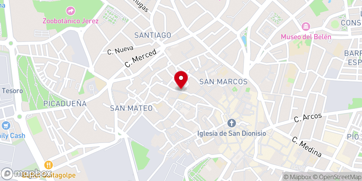 Map showing location of Convento de Santa María de Gracia