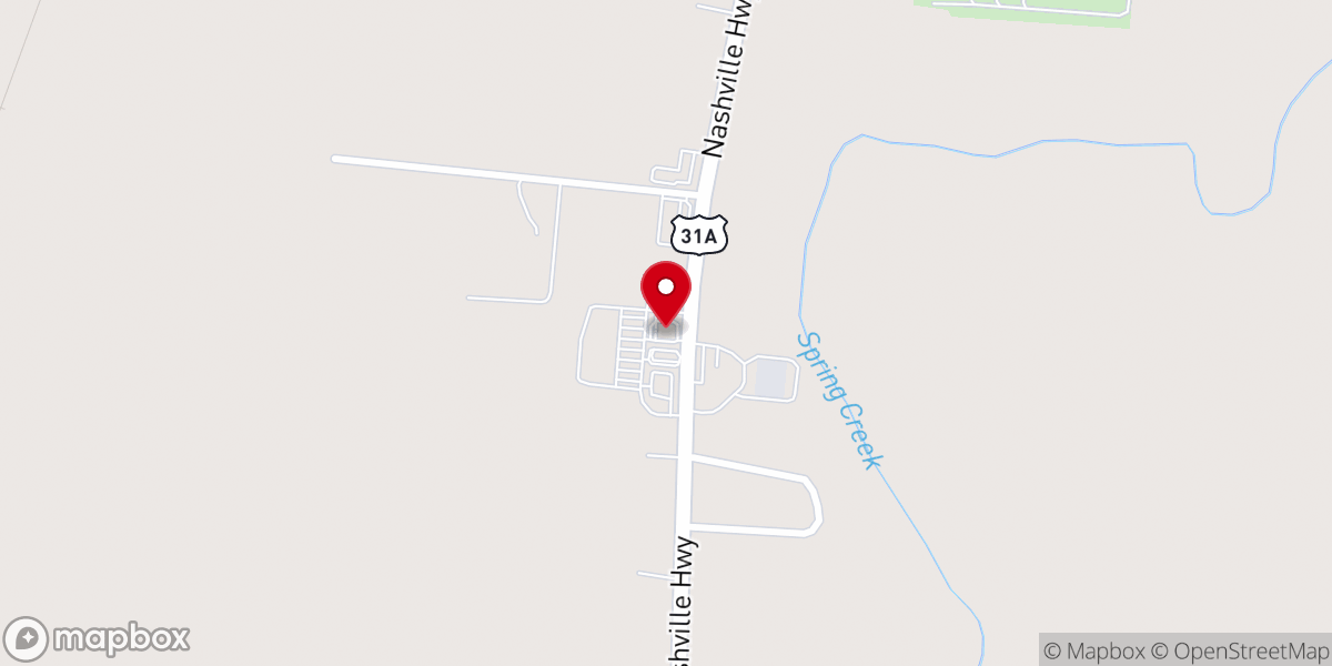 Map showing location of Town of Chapel Hill, TN