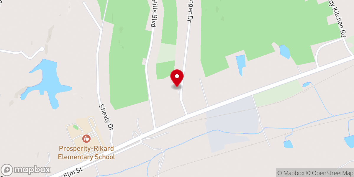 Map showing location of First Baptist Church-Prosperity