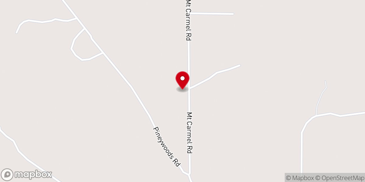 Map showing location of Mt Carmel Baptist Church