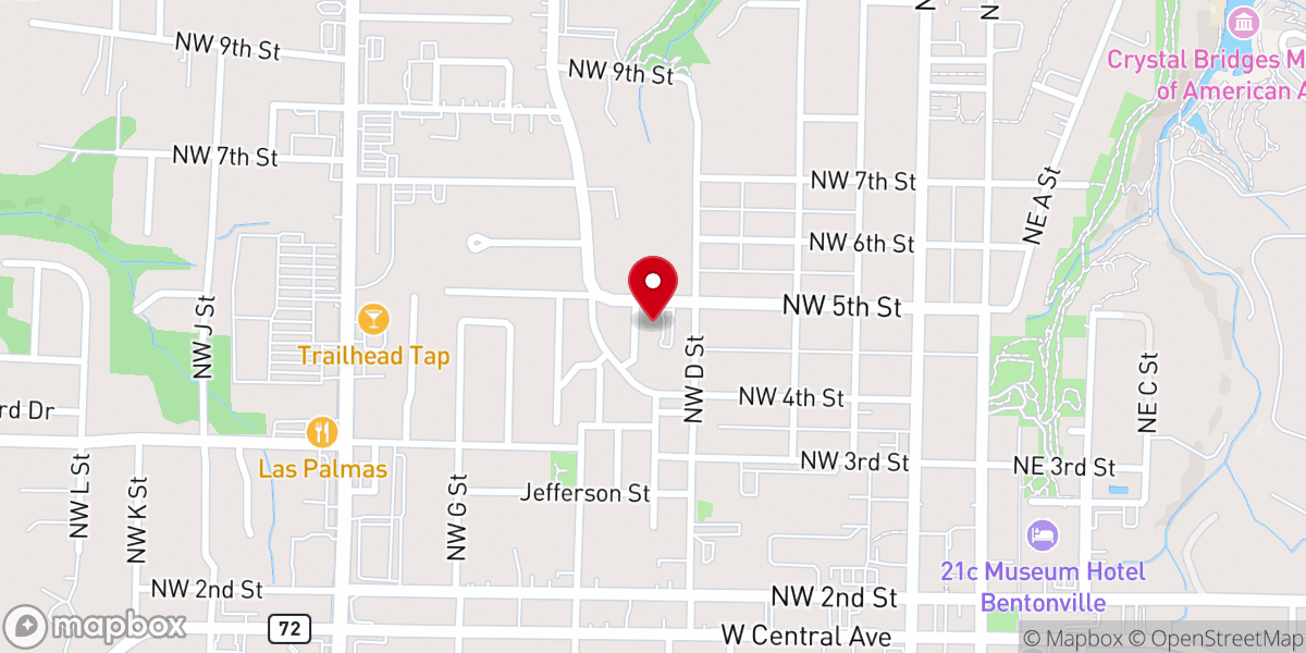 Map showing location of Wesleyan Nazarene Church