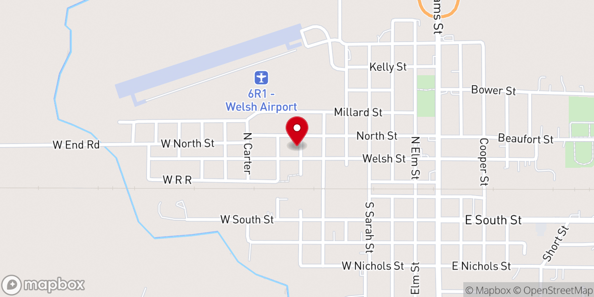 Map showing location of Jones United Methodist Church