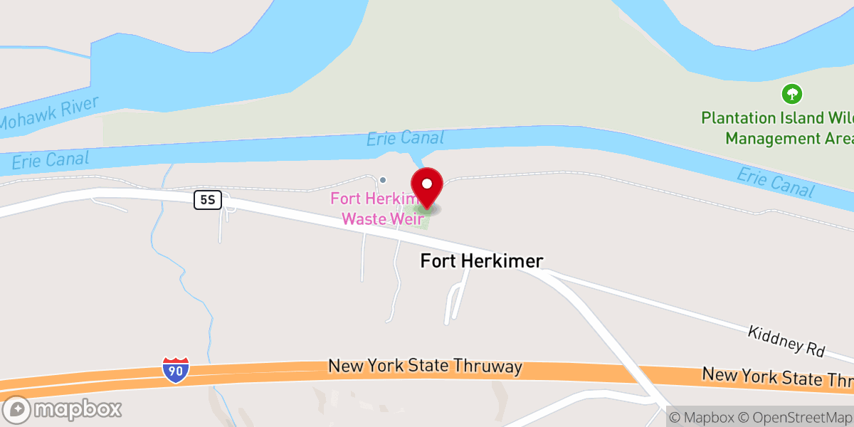 Map showing location of Fort Herkimer Church