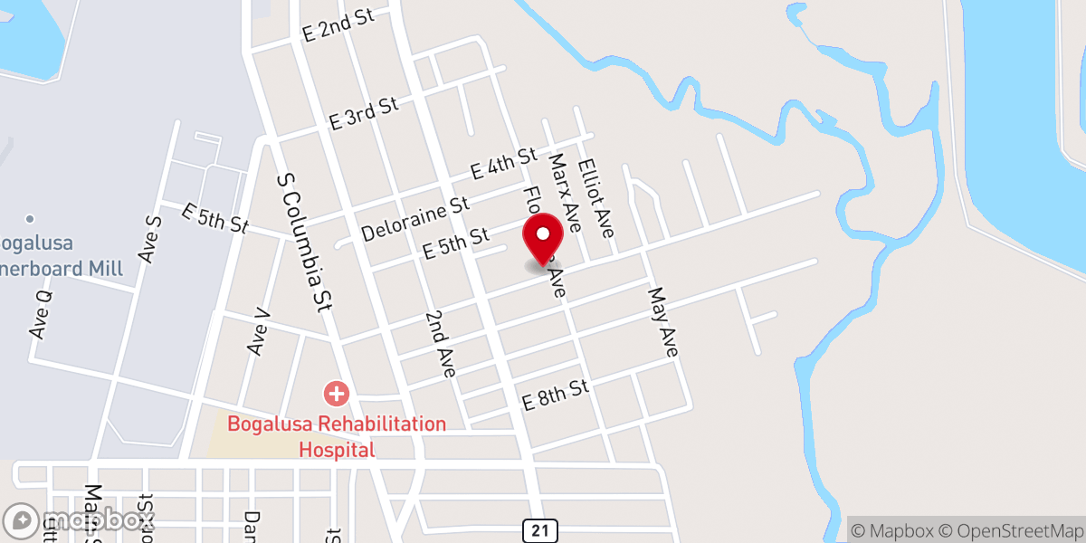 Map showing location of Mt Carmel Baptist Church