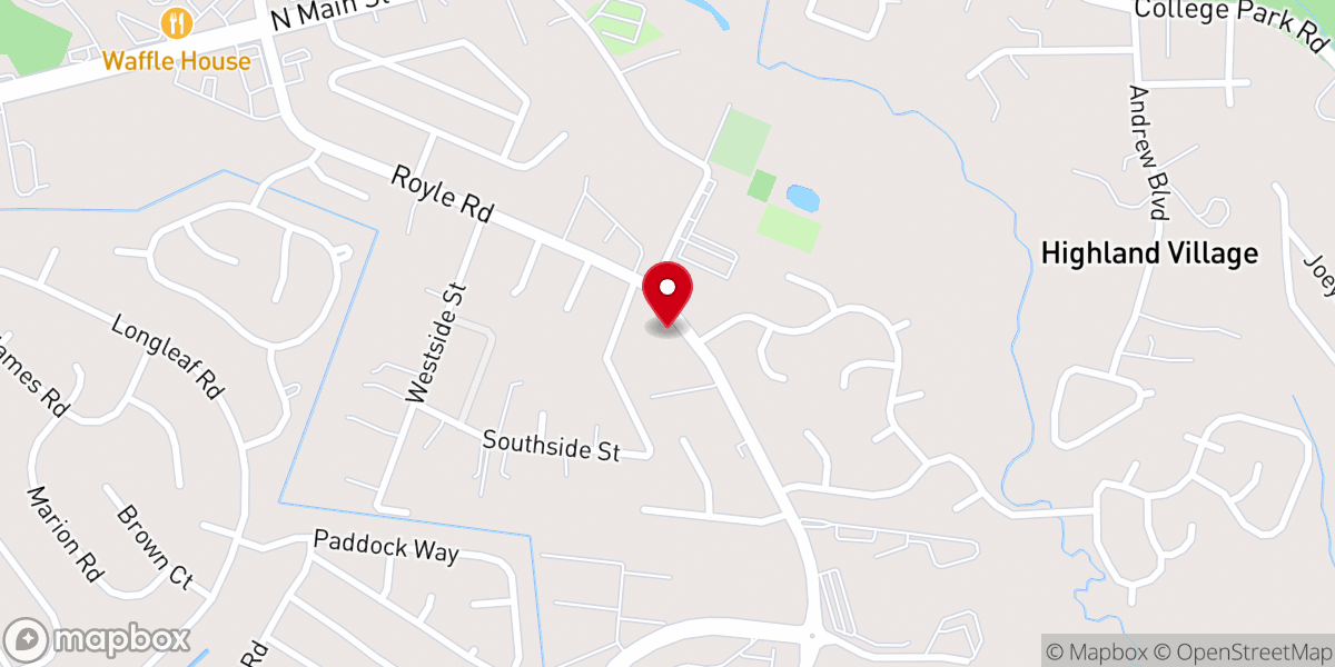 Map showing location of Trueway Missionary Baptist Church