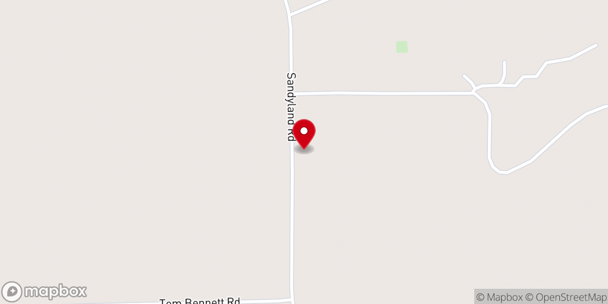 Map showing location of Spinghill Primitive Baptist Church