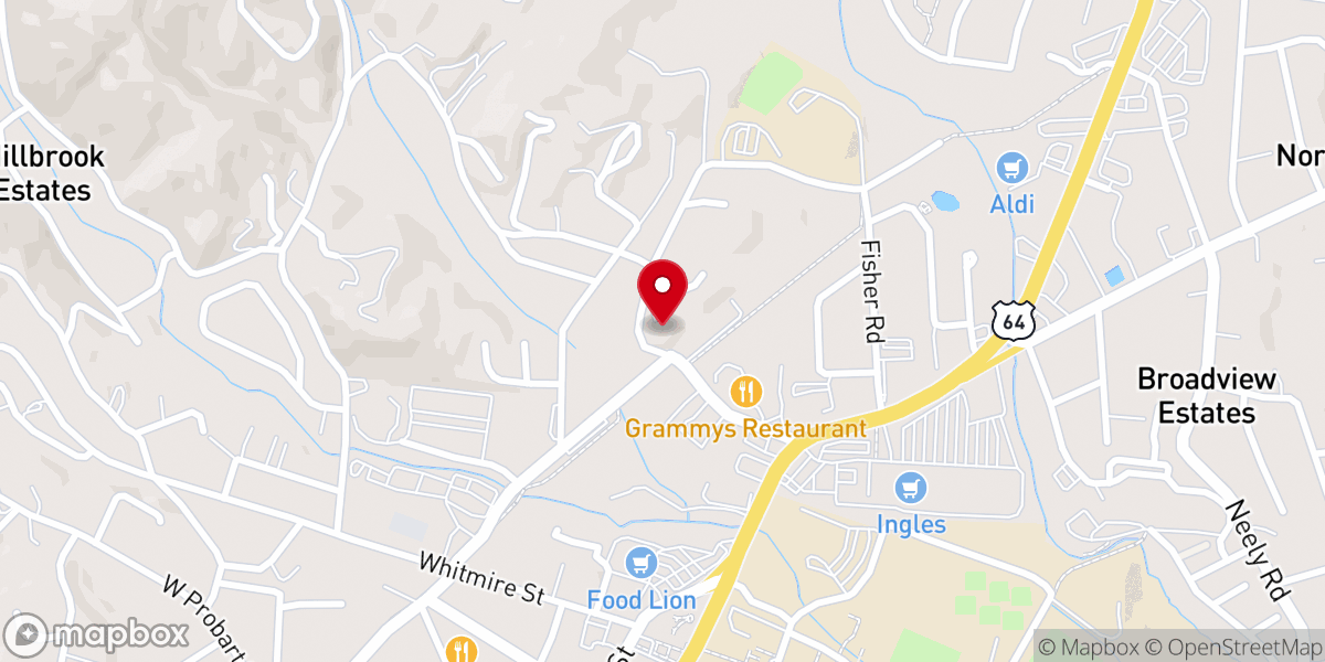 Map showing location of Grace Baptist Church