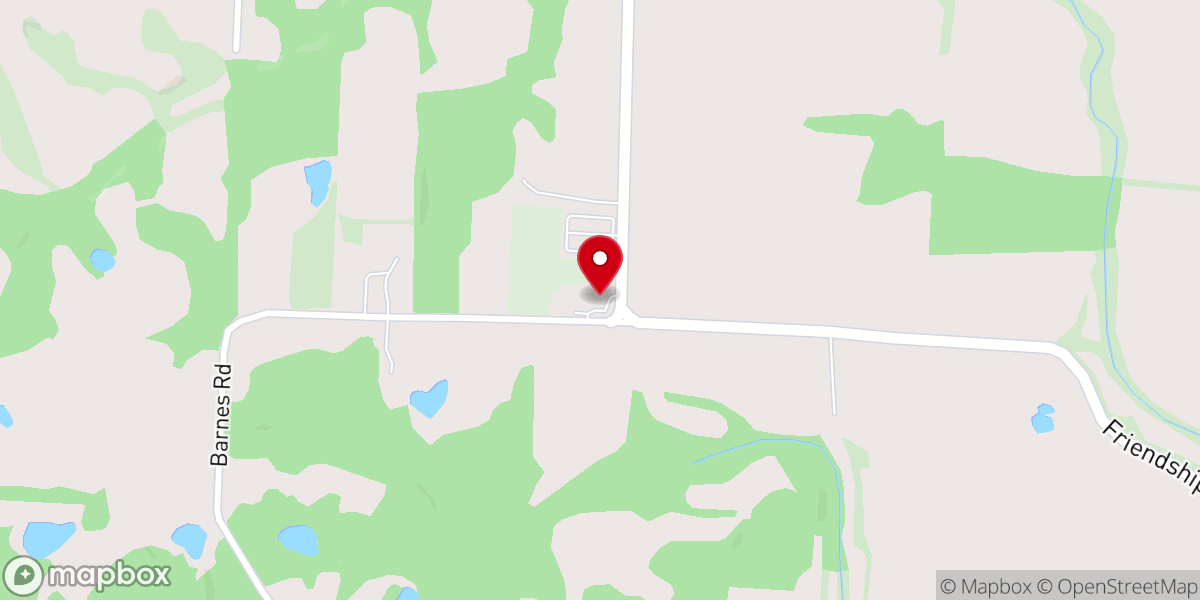 Map showing location of Friendship Baptist Church