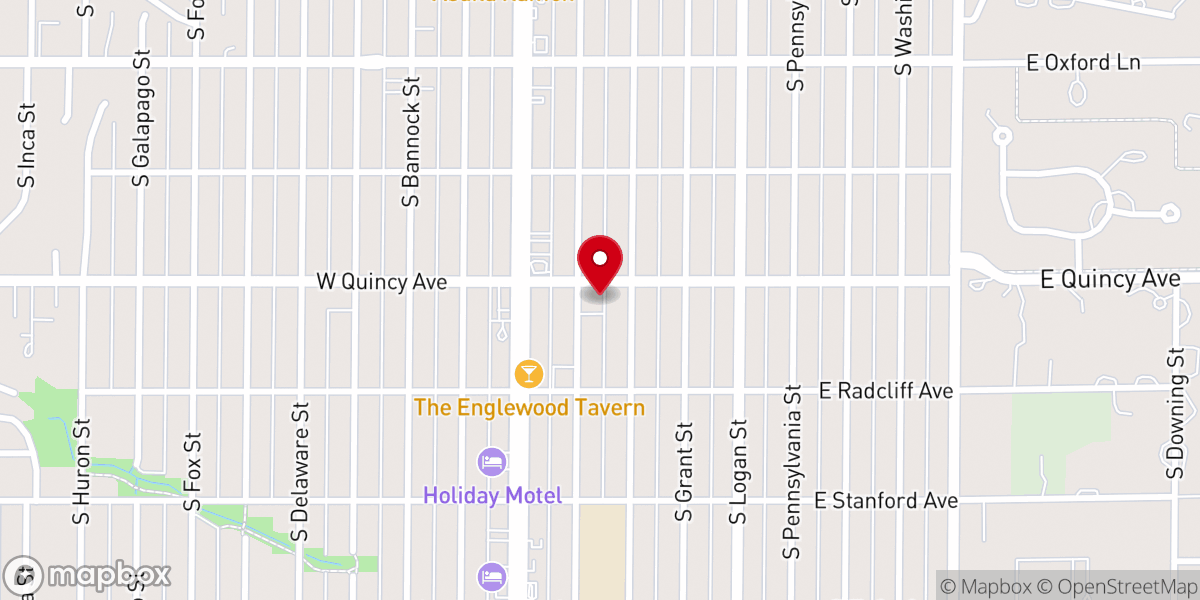 Map showing location of Christ Presbyterian Church Englewood