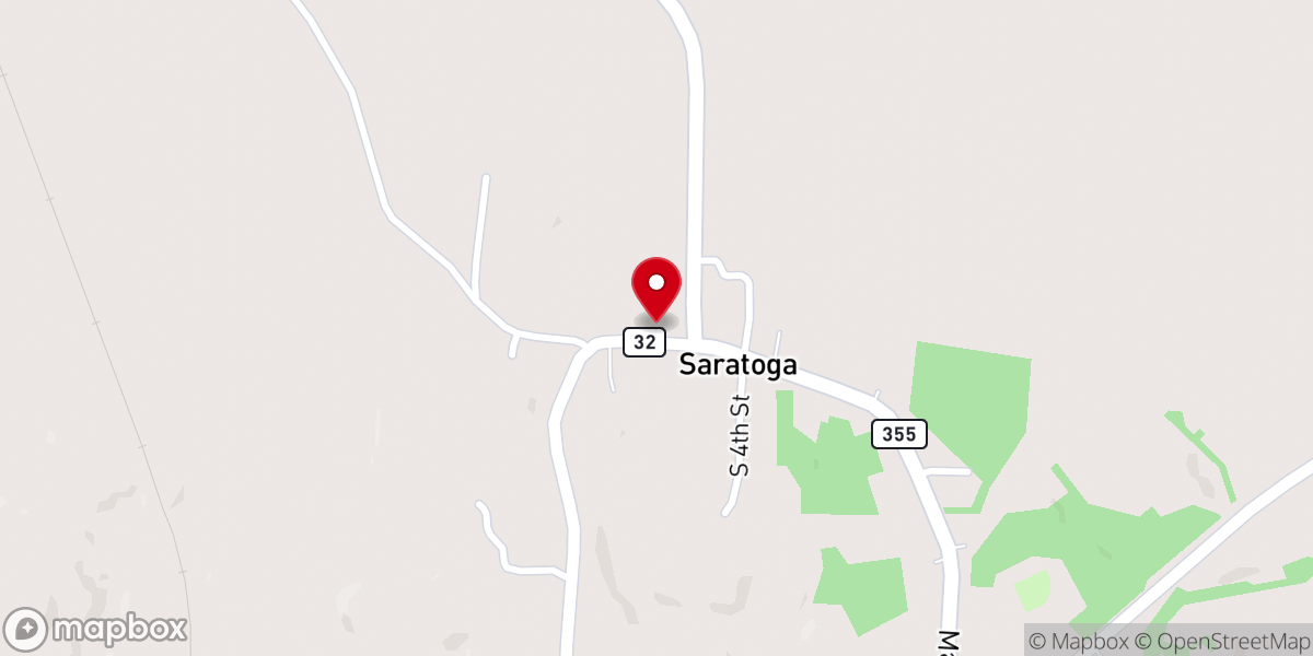 Map showing location of Saratoga Church of Christ
