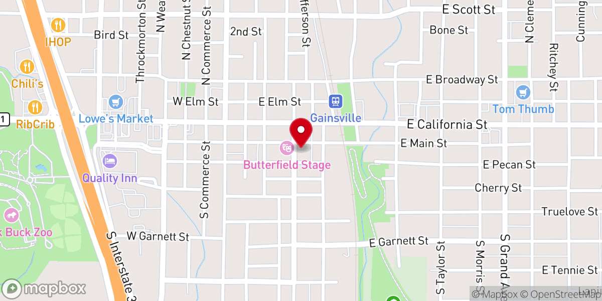 Map showing location of First United Methodist Church, Gainesville TX