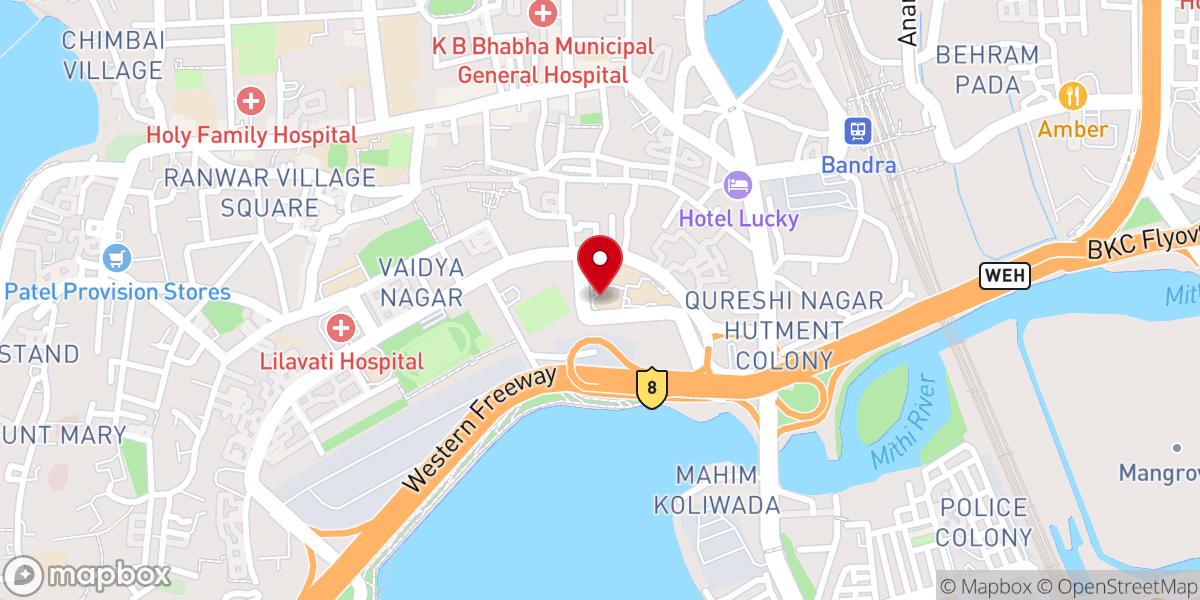 Map showing location of Living Word Church - Bandra Site
