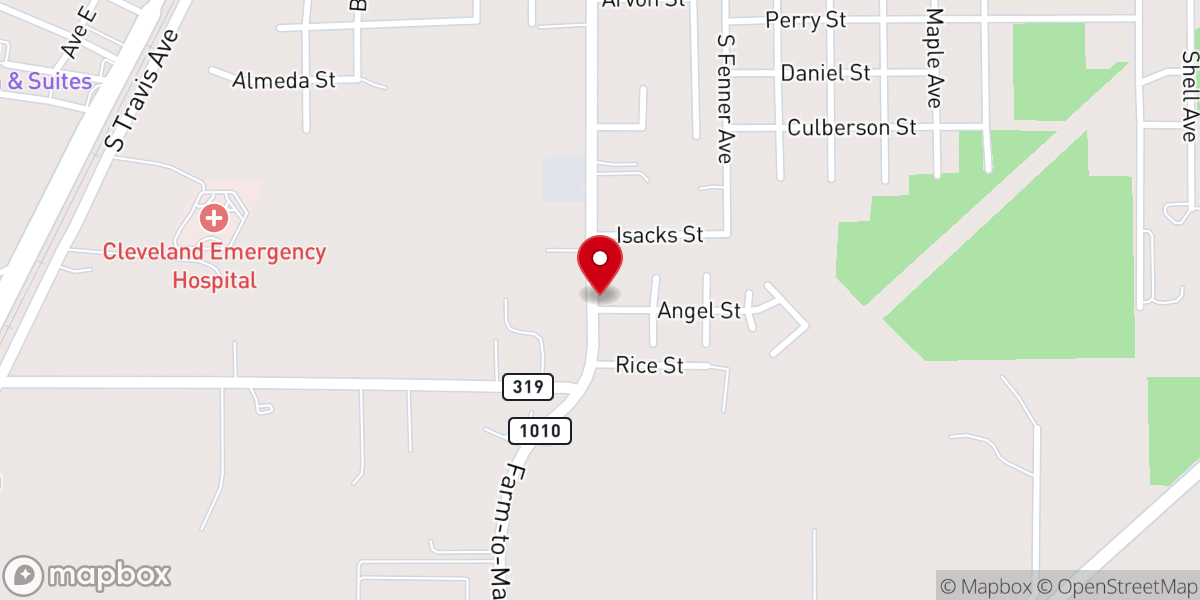 Map showing location of First Pentecostal Church of God