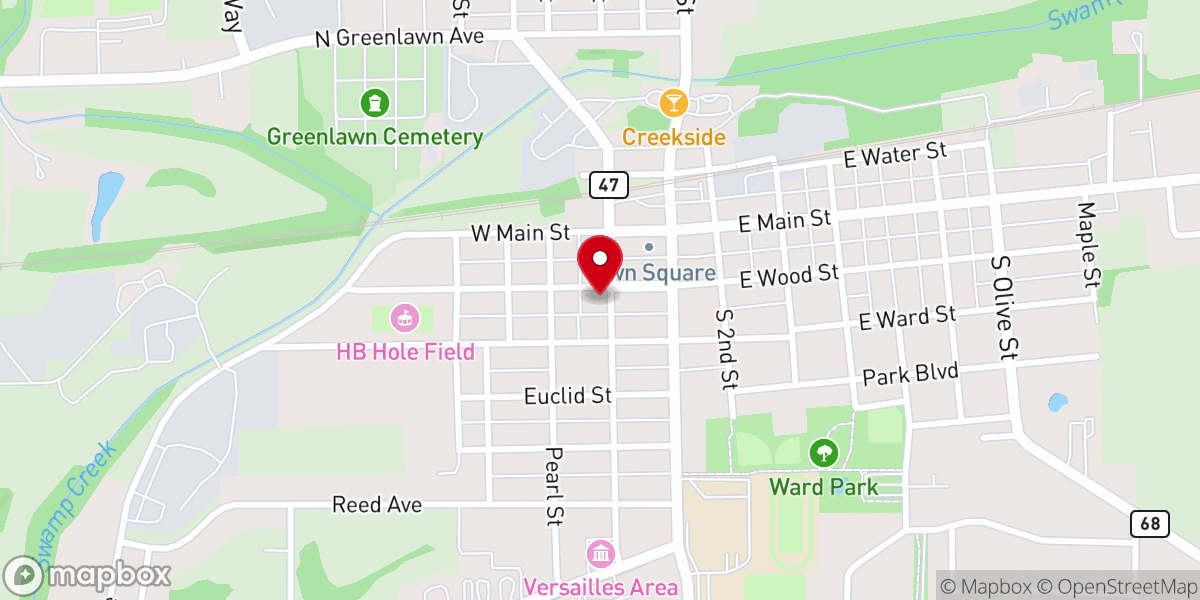 Map showing location of United Methodist Church