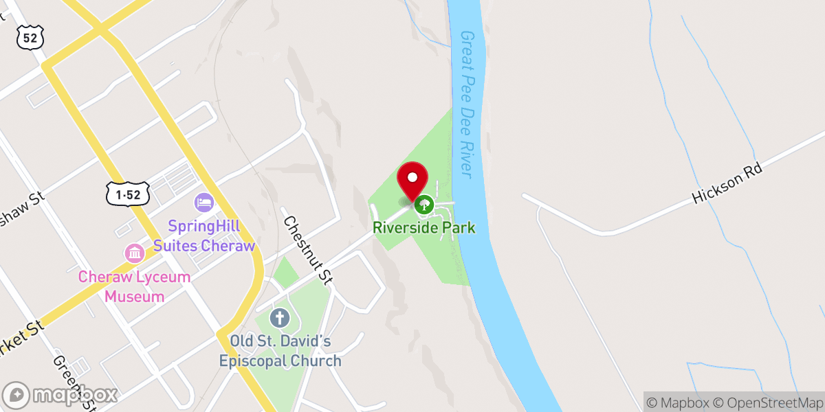 Map showing location of Riverside park