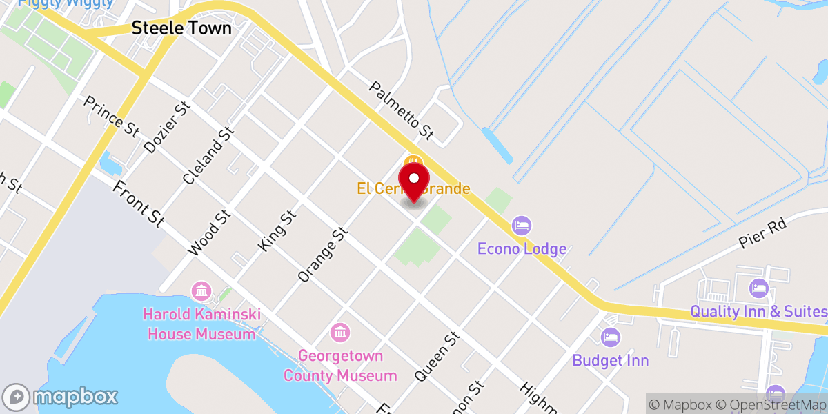 Map showing location of Bethel AME Church