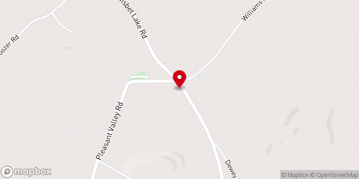 Map showing location of First Baptist Church of Williams
