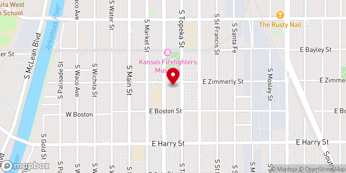 Map showing location of Immanuel Baptist Church