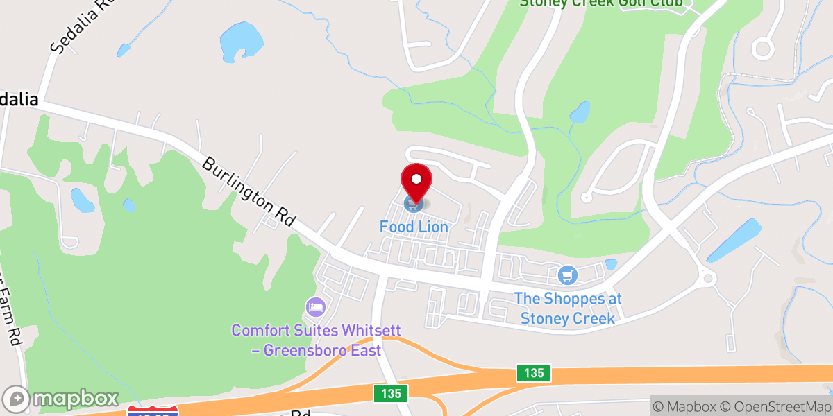Map showing location of Stoney Creek Village