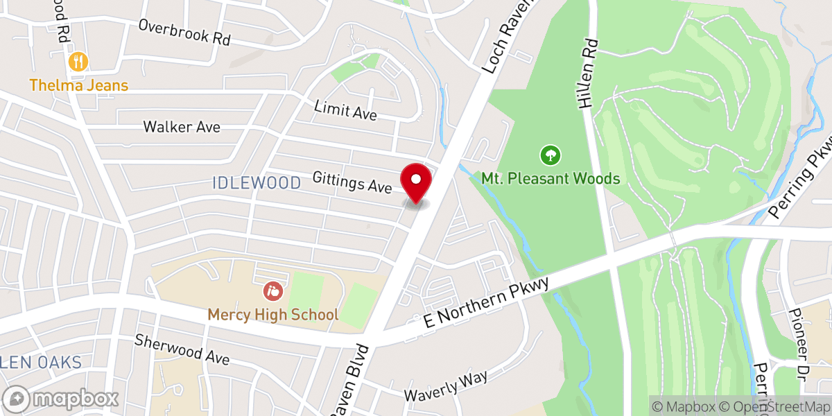 Map showing location of People's Community Lutheran Church