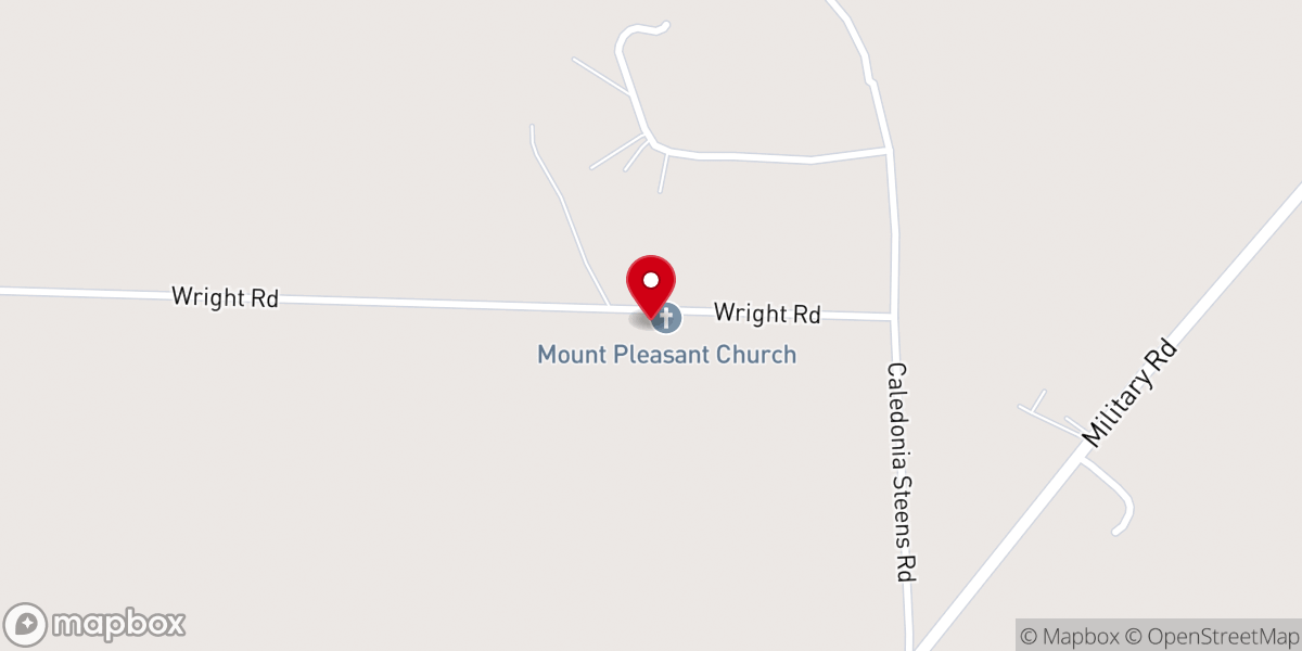 Map showing location of Mt. Pleasant Methodist Church
