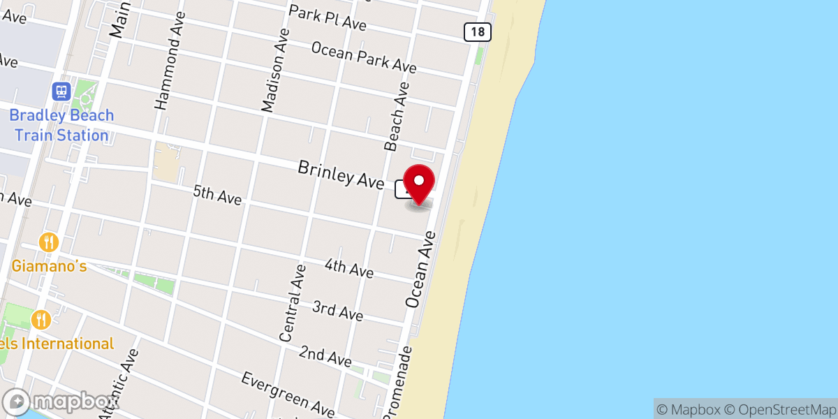 Map showing location of Oceanview Church