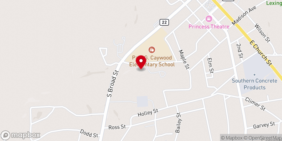 Map showing location of Crosspoint Community Church