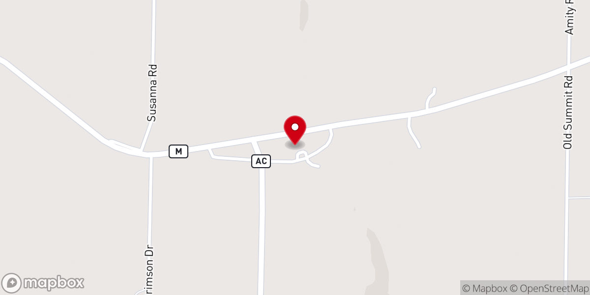 Map showing location of Prospect Baptist Church