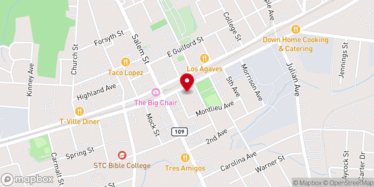Map showing location of The Finch House